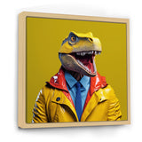 Yellow and blue Fashion first suited Dinosaur - Dinosaur Home Decor Art
