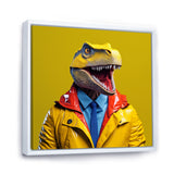 Yellow and blue Fashion first suited Dinosaur - Dinosaur Home Decor Art