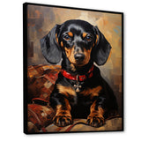 Cute Dog dachshund portrait - Dog Living Room Wall Art