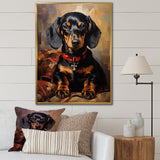 Cute Dog dachshund portrait - Dog Living Room Wall Art