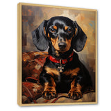 Cute Dog dachshund portrait - Dog Living Room Wall Art