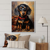 Cute Dog dachshund portrait - Dog Living Room Wall Art