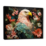 Pink Vibrant floral Eagle Portrait - Pink Eagle Wall Art