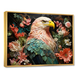Pink Vibrant floral Eagle Portrait - Pink Eagle Wall Art