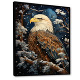 Snowy eagle scene - White Eagle Wall Art