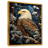 Snowy eagle scene - White Eagle Wall Art