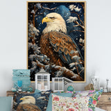 Snowy eagle scene - White Eagle Wall Art