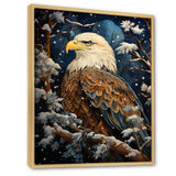 Snowy eagle scene - White Eagle Wall Art