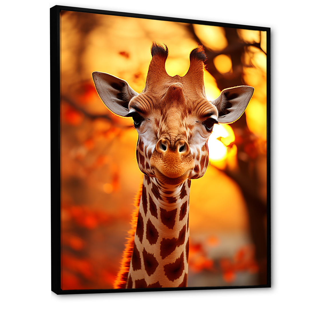 Majestic Giraffe Portrait - Giraffe Bedroom Wall Art