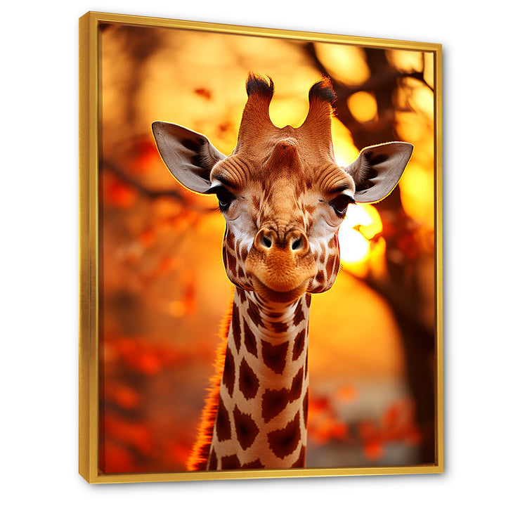 Majestic Giraffe Portrait - Giraffe Bedroom Wall Art