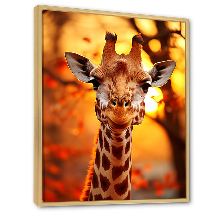 Majestic Giraffe Portrait - Giraffe Bedroom Wall Art