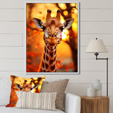 Majestic Giraffe Portrait - Giraffe Bedroom Wall Art