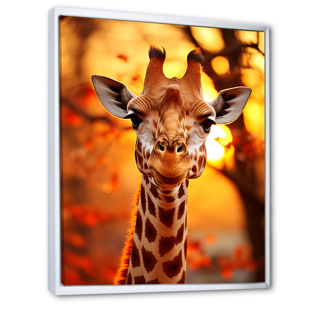 Majestic Giraffe Portrait - Giraffe Bedroom Wall Art