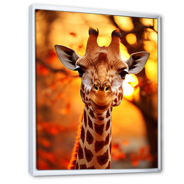 Majestic Giraffe Portrait - Giraffe Bedroom Wall Art