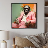 Pink and black Fashion first Gorilla suit - Pink Gorilla Wall Art