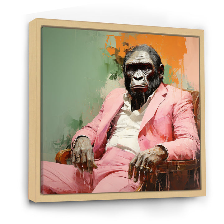 Pink and black Fashion first Gorilla suit - Pink Gorilla Wall Art