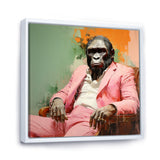 Pink and black Fashion first Gorilla suit - Pink Gorilla Wall Art