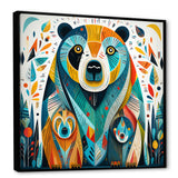 Creative Grizzly Bear Collage - Bear Framed Canvas Art