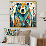 Creative Grizzly Bear Collage - Bear Framed Canvas Art