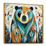 Creative Grizzly Bear Collage - Bear Framed Canvas Art