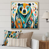 Creative Grizzly Bear Collage - Bear Framed Canvas Art