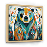Creative Grizzly Bear Collage - Bear Framed Canvas Art