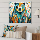 Creative Grizzly Bear Collage - Bear Framed Canvas Art