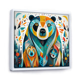 Creative Grizzly Bear Collage - Bear Framed Canvas Art