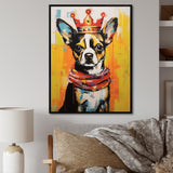 Royal Boston terrier dog - Red Dog Wall Art