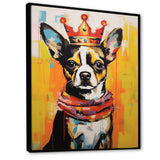 Royal Boston terrier dog - Red Dog Wall Art