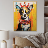 Royal Boston terrier dog - Red Dog Wall Art