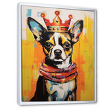 Royal Boston terrier dog - Red Dog Wall Art