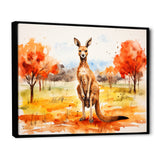 Brown and orange Kangaroo outback - Kangaroo Canvas Wall Art