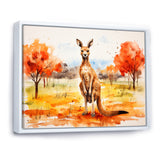 Brown and orange Kangaroo outback - Kangaroo Canvas Wall Art