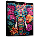 Blue and pink Jungle elephant Jamboree - Elephant Wall Art Prints