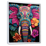 Blue and pink Jungle elephant Jamboree - Elephant Wall Art Prints