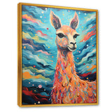 Luminous Llama Radiant Portrait of a Llama - Llama Large Canvas Wall Art
