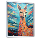 Luminous Llama Radiant Portrait of a Llama - Llama Large Canvas Wall Art