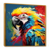 Pop art parrot Macaw portrait - Parrot Living Room Wall Art