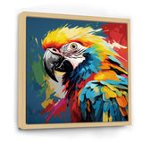 Pop art parrot Macaw portrait - Parrot Living Room Wall Art
