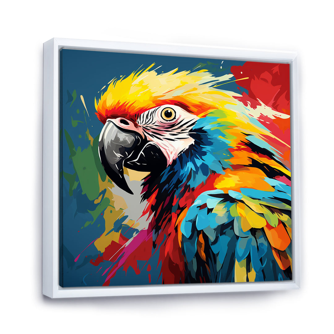 Pop art parrot Macaw portrait - Parrot Living Room Wall Art