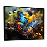 Wings of Wonder blue and yellow butterfly - Butterfly Bedroom Wall Art