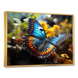 Wings of Wonder blue and yellow butterfly - Butterfly Bedroom Wall Art