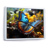 Wings of Wonder blue and yellow butterfly - Butterfly Bedroom Wall Art