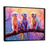 Joyous Jungle Monkeys - Pink Monkey Wall Art