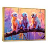 Joyous Jungle Monkeys - Pink Monkey Wall Art