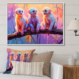 Joyous Jungle Monkeys - Pink Monkey Wall Art