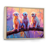 Joyous Jungle Monkeys - Pink Monkey Wall Art