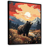 Grizzly Bear in the valley - Bear Home Decor Art