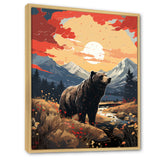 Grizzly Bear in the valley - Bear Home Decor Art